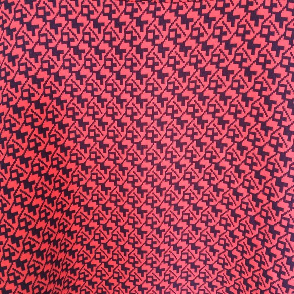 Flying Tomato Womens Sleeveless Dress Large Red Navy Blue Patterned Polyester - Picture 3 of 5